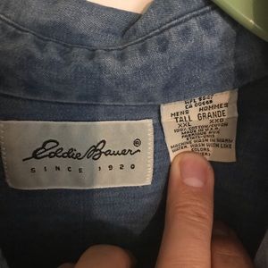 Eddie Bauer Denim Shirt sz XXL Tall